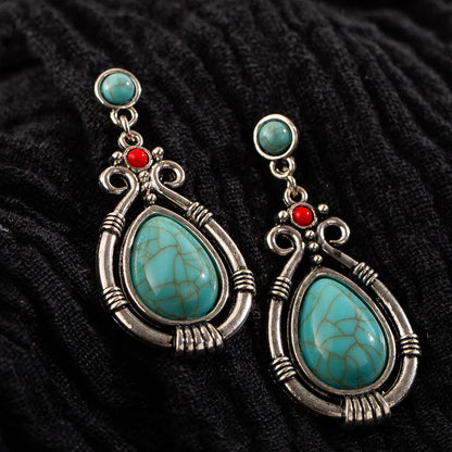 Native Water Drop Hanging Dangle Earrings