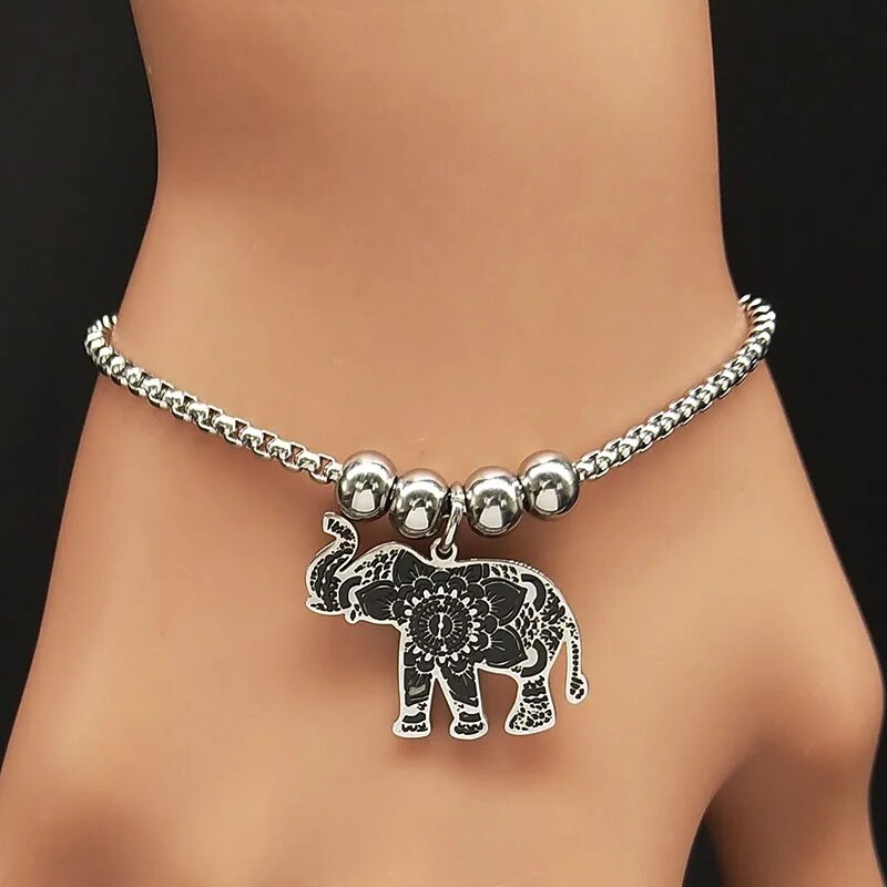 Elephant Stainless Steel Bracelet