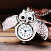 Cute Owl Pocket Watch With Chain