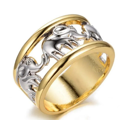 Elephant Ring Gold Color