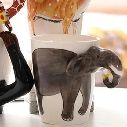 Elephant Ceramic 3D Mug Shape Coffee Cup