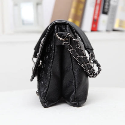Skull Handbag Rivet Gothic