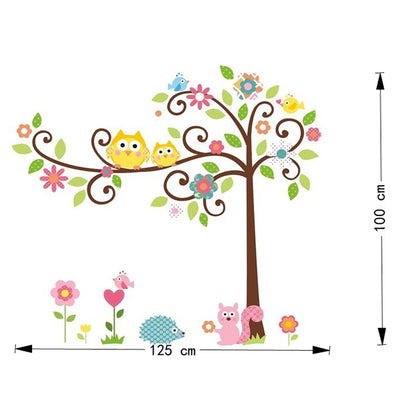 Owl Cute Wall Decal For Kid Room