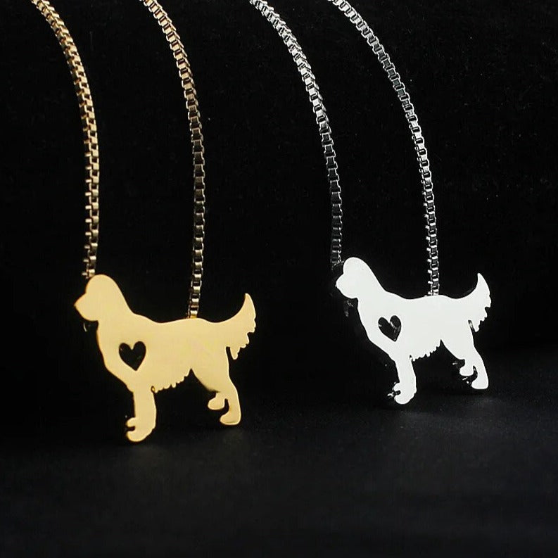 Dog Golden Retriever Necklace Pendant