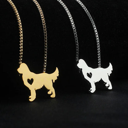 Dog Golden Retriever Necklace Pendant