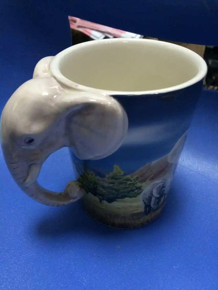 Elephant 3D Coffee Cup Porcelain