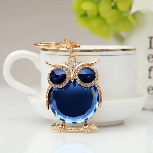 Owl Crystal Keychain Rhinestone