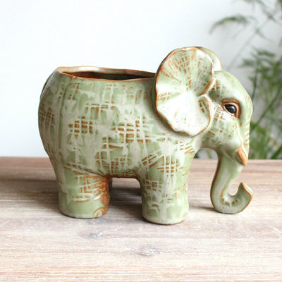 Elephant Ceramic Flower Pot