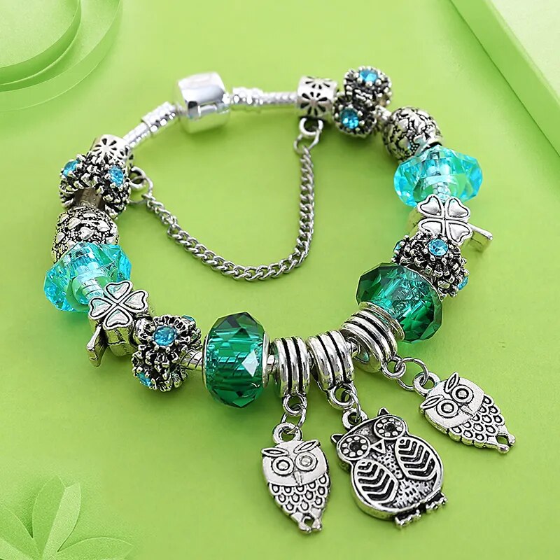 Owl Charm Beads Pandora Bracelets