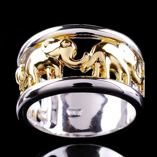 Elephant Ring Gold Color