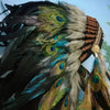 Native Turquoise Feather Headdress Headband Costume