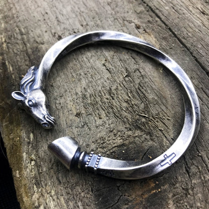 Native Horse's Head and Hoof Battle Steed Bracelet