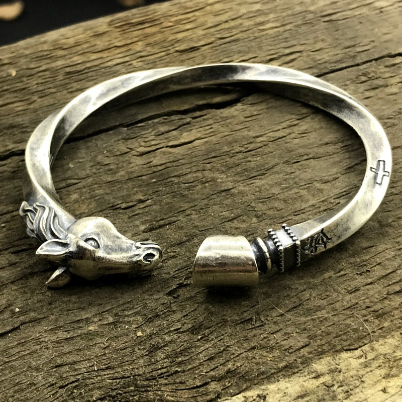 Native Horse's Head and Hoof Battle Steed Bracelet