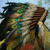 Native Turquoise Feather Headdress Headband Costume