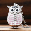 Cute Owl Pocket Watch With Chain