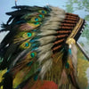 Native Turquoise Feather Headdress Headband Costume