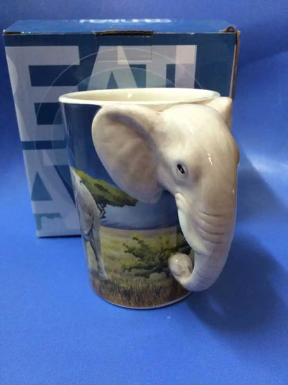 Elephant 3D Coffee Cup Porcelain