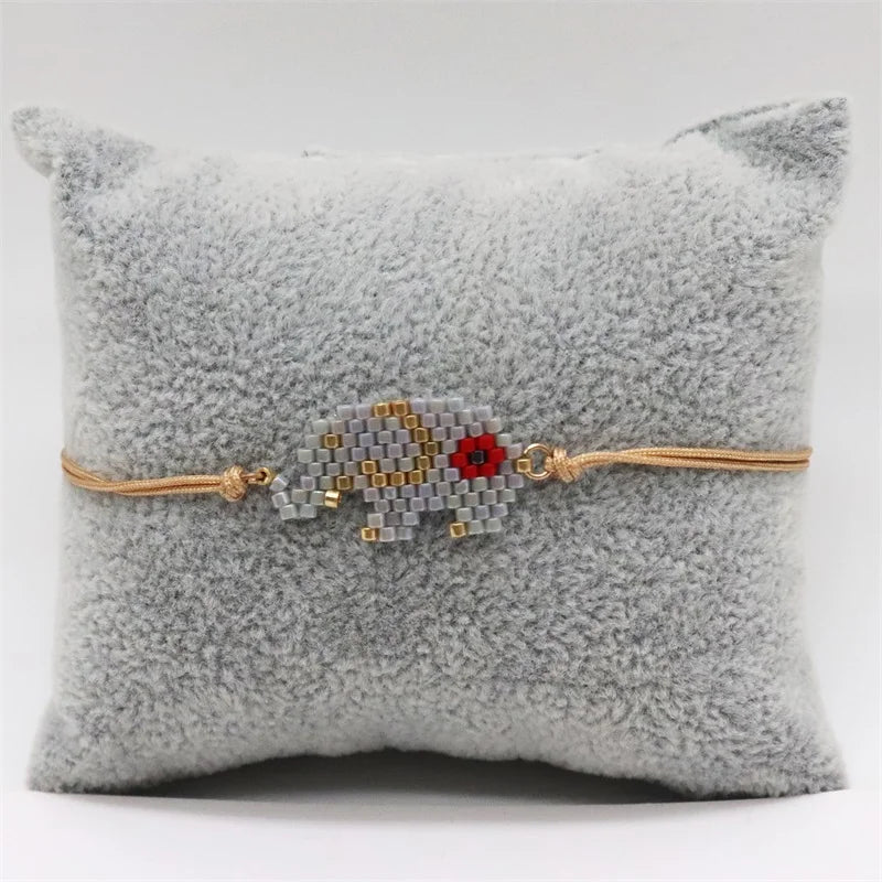 Elephant Pattern Bracelets Bohemian Handmade Bead