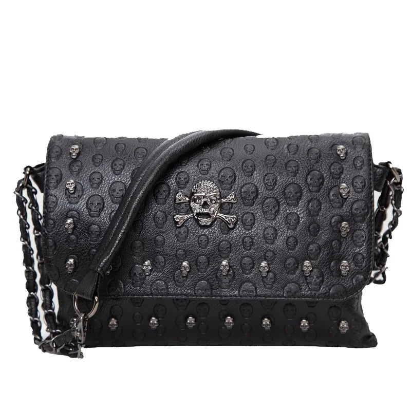 Skull Handbag Rivet Gothic