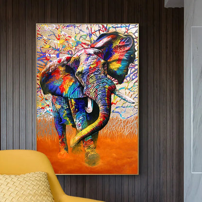 Elephant Canvas Wall Painting