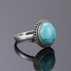 Native Turquoise Rings 925 Sterling Silver