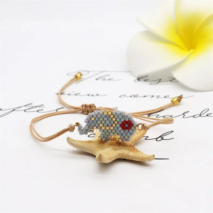 Elephant Pattern Bracelets Bohemian Handmade Bead