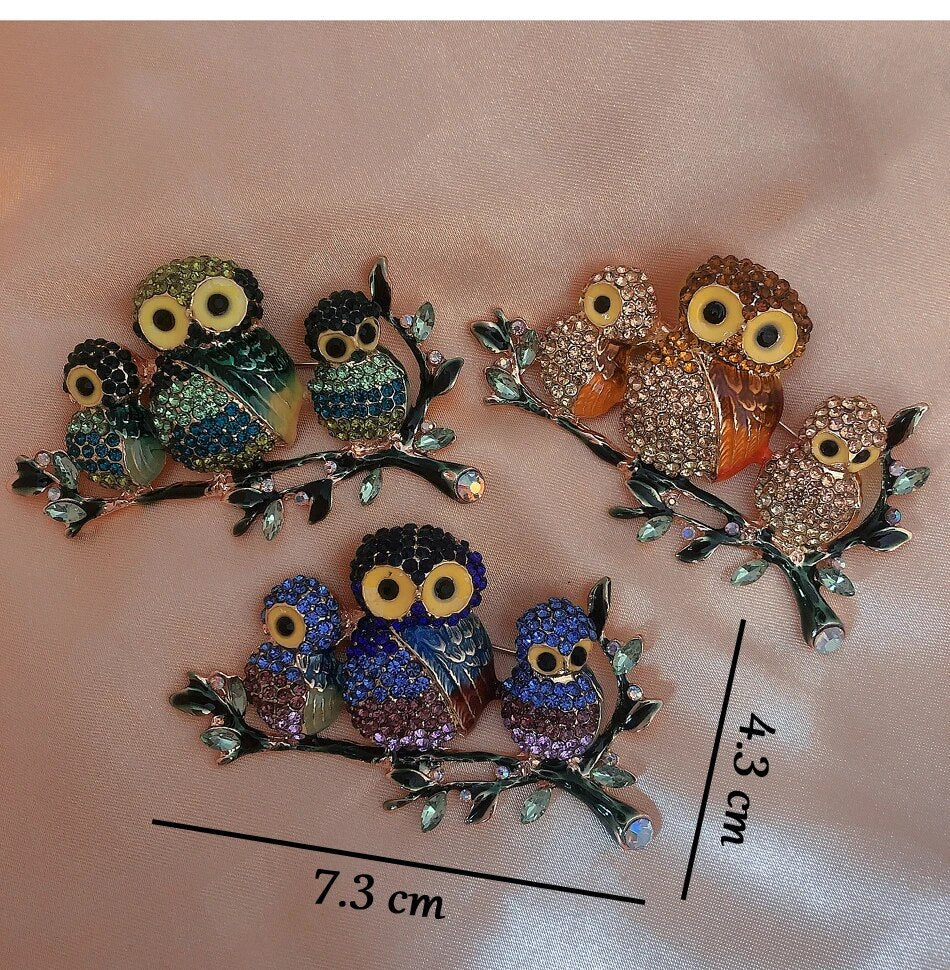 Owl Brooches Bird Hat Scarf  Pins