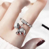 Elephant Rings Silver Color Tassel