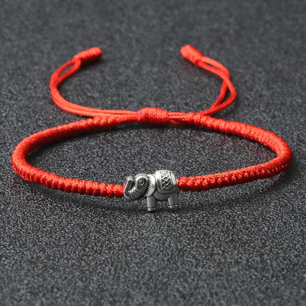 Elephant Pendant Bracelet Silver Color