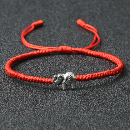 Elephant Pendant Bracelet Silver Color
