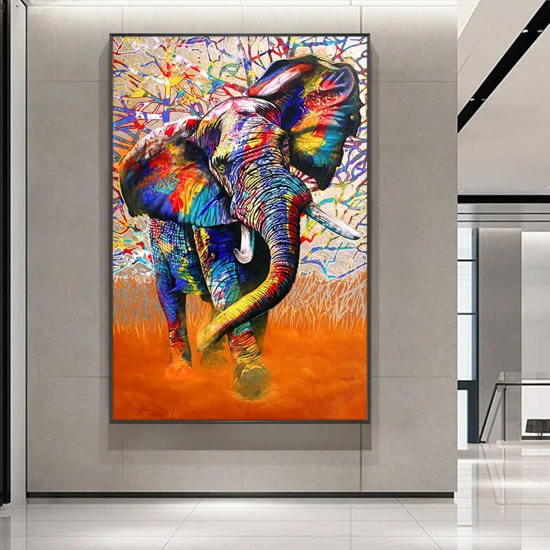 Elephant Canvas Wall Painting