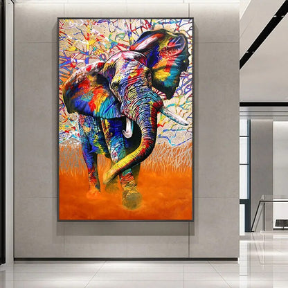 Elephant Canvas Wall Painting