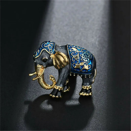 Elephant Shape Brooch Crystal Pins Brooches