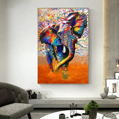 Elephant Canvas Wall Painting