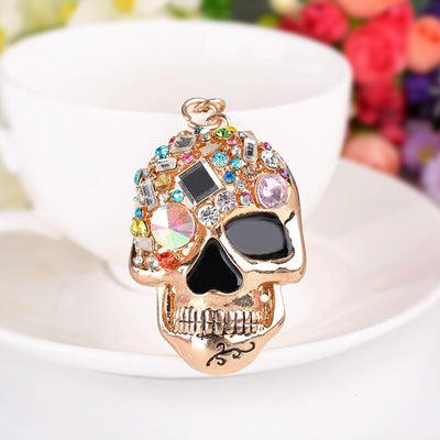 Crystal Skull Head Keychain Pendant Keyring