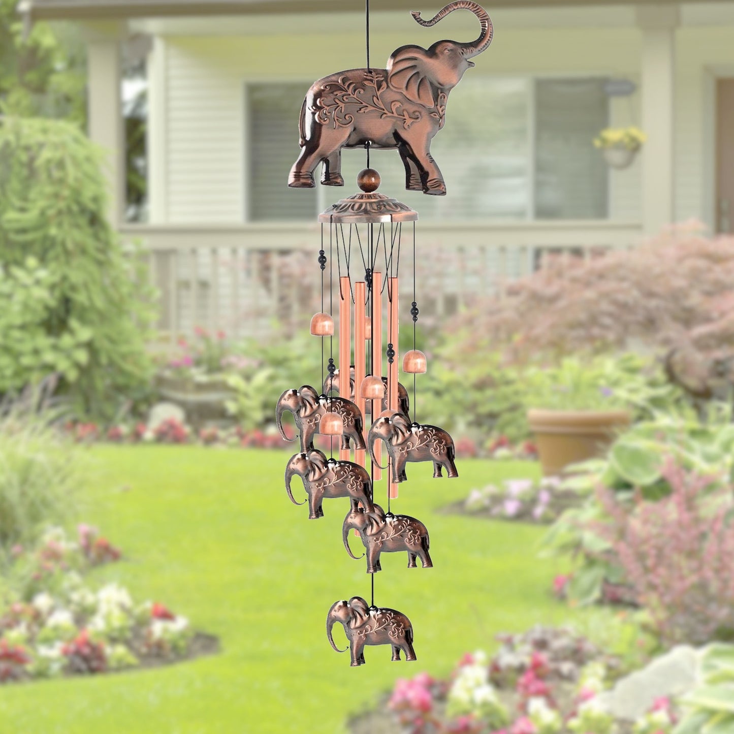 Brass Elephant Wind Chime