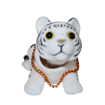 Tiger Resin Shake Head Ornament Car
