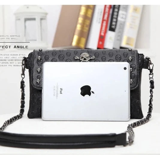 Skull Handbag Rivet Gothic