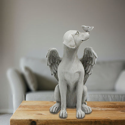 Angel Dog Sculpture Resin Figurine