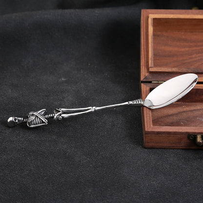 Skull Fork Spoon Stainless Steel