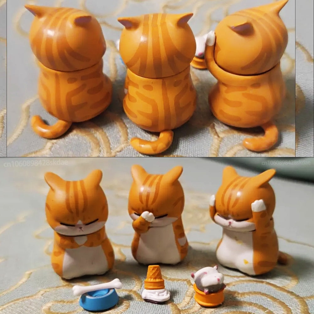 Kawaii Cute Cat Doll Ornaments Figures Statue