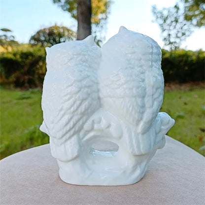 Couple Owl Ceramic Owl Figurine