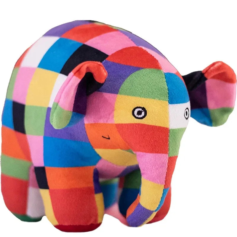 Elephant Figure Doll Cute Cartoon Plaid