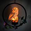 Owl Sculpture Lamp Waterproof Outdoor Solar