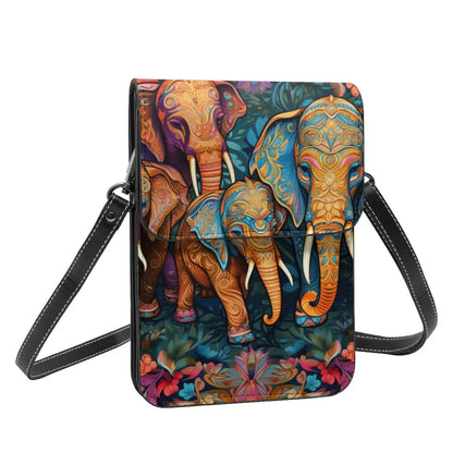 Elephant Shoulder Bag Flower Leaf Colors