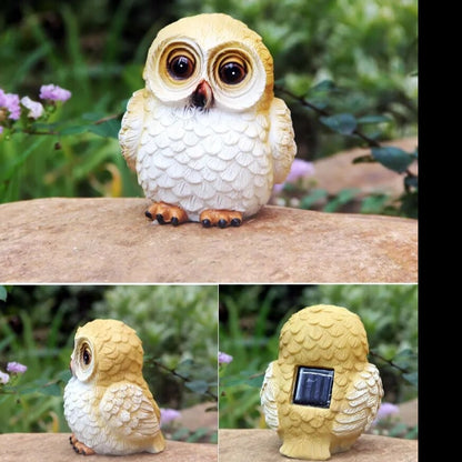 Owl Resin Lamp Waterproof Outdoor Solar