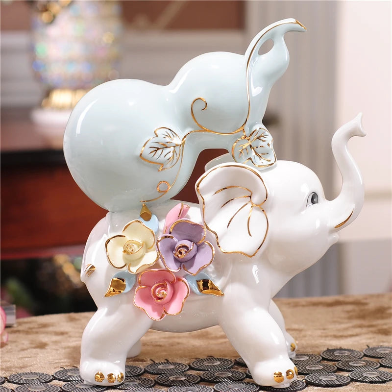 Elephant Wine Cabinet Ceramic Statue