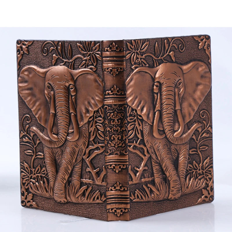 Elephant Embossed Copper Notebook