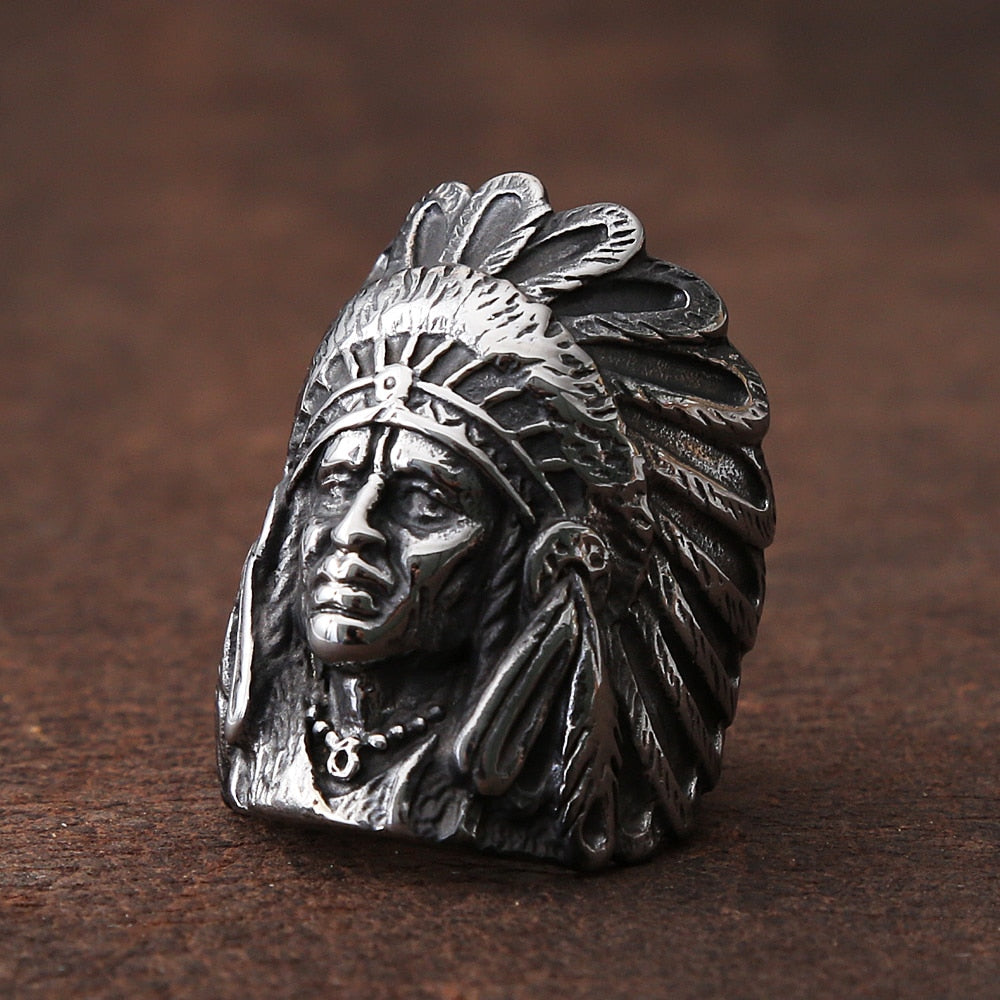 Native Vintage Indian Chief Ring