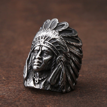 Native Vintage Indian Chief Ring